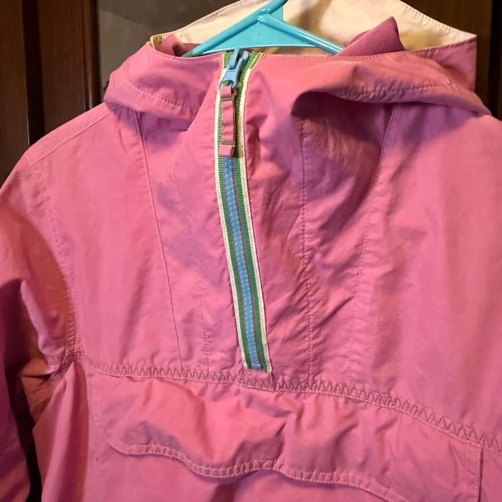 LANDS' END Pink Hooded Windbreaker Pullover Jacket size Large - Picture 5 of 11